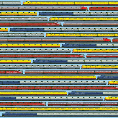 LOCOMOTIVES - 12x12 Double-Sided Patterned Paper - Carta Bella