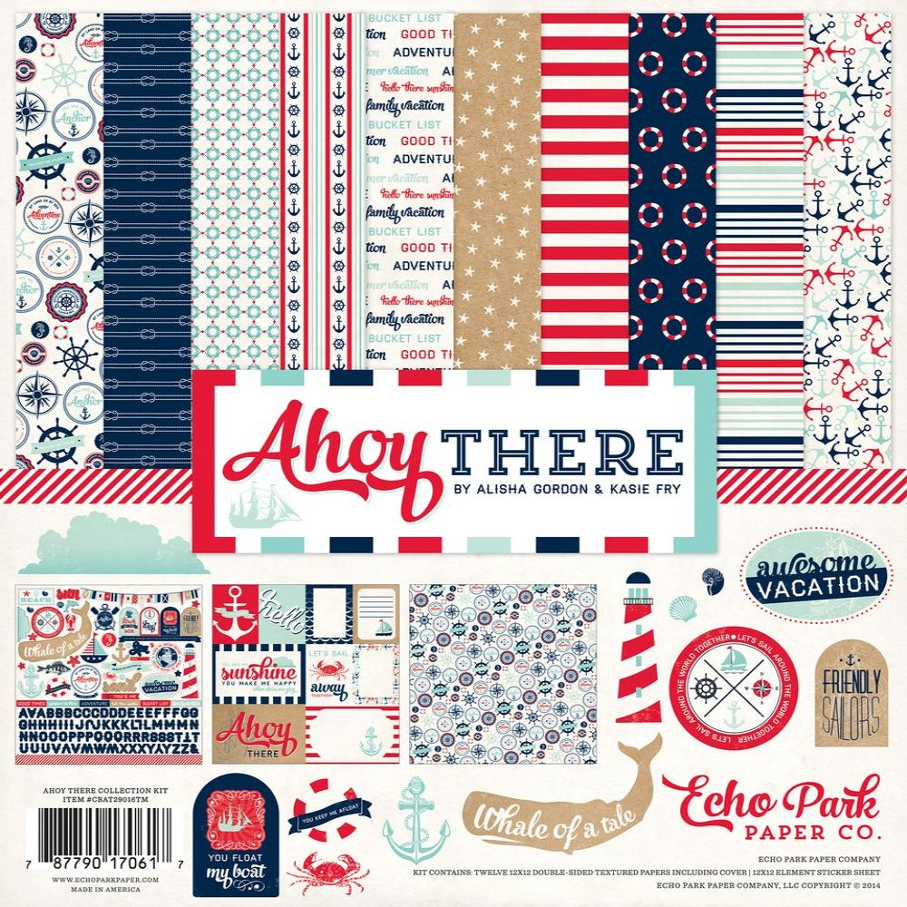 AHOY THERE 12x12 Collection Kit from Carta Bella Paper Company - with Element Sticker Sheet