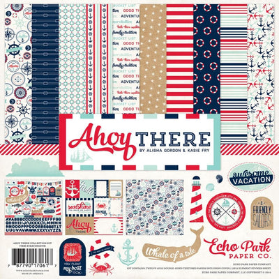 AHOY THERE 12x12 Collection Kit from Carta Bella Paper Company - with Element Sticker Sheet