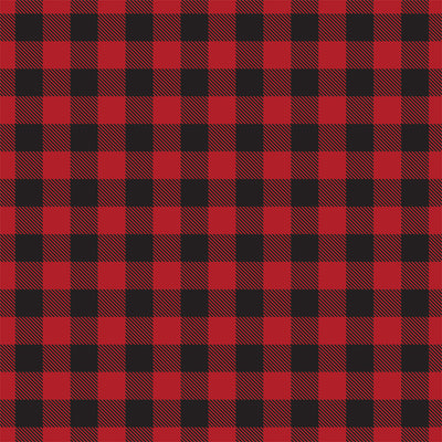 RED Buffalo Plaid 12x12 double-sided cardstock by Carta Bella Paper Co. - reverse side