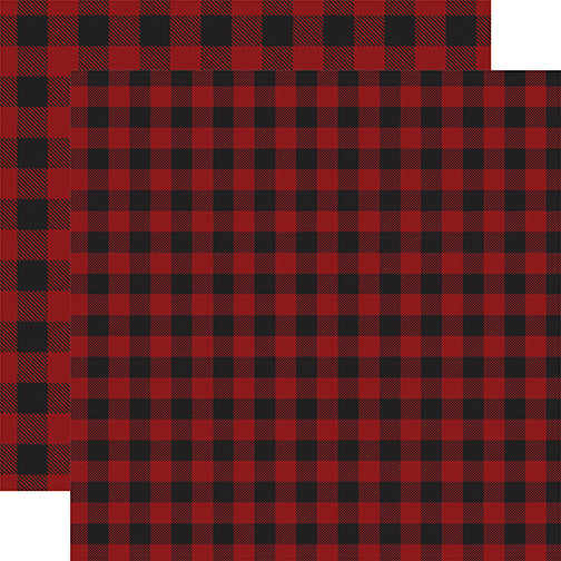 Dark Red Buffalo Plaid from Echo Park Paper Co.