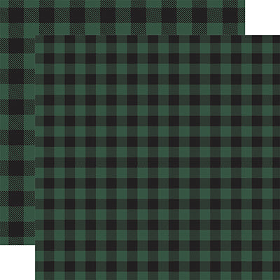 Green Buffalo Plaid from Echo Park Paper Co.