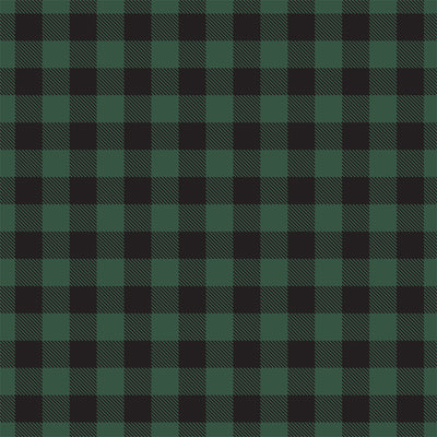 Reverse side - GREEN Buffalo Plaid 12x12 double-sided cardstock from Carta Bella