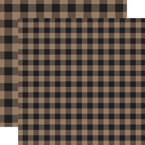 Tan Buffalo Plaid from Echo Park Paper Co.