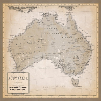 AUSTRALIA MAP - 12x12 Double-Sided Patterned Cardstock - Carta Bella