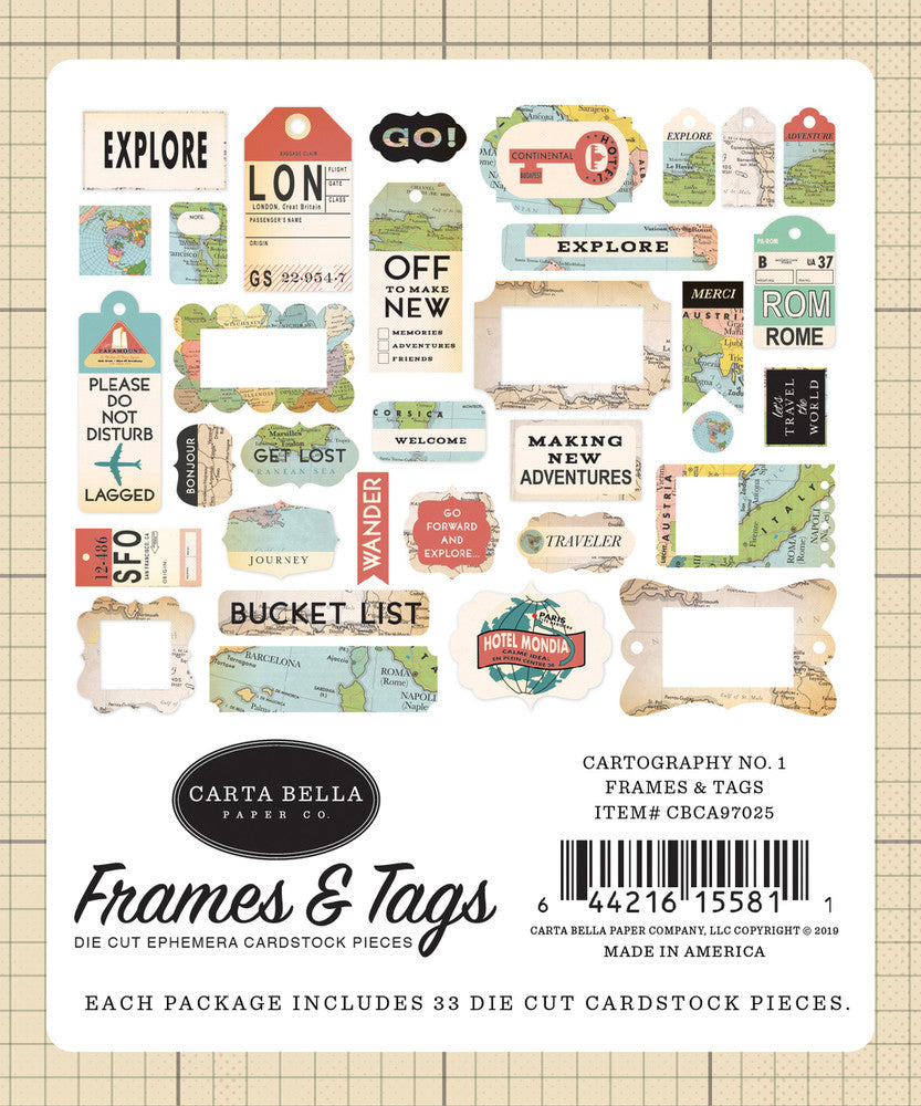 CARTOGRAPHY Frames & Tags - Carta Bella