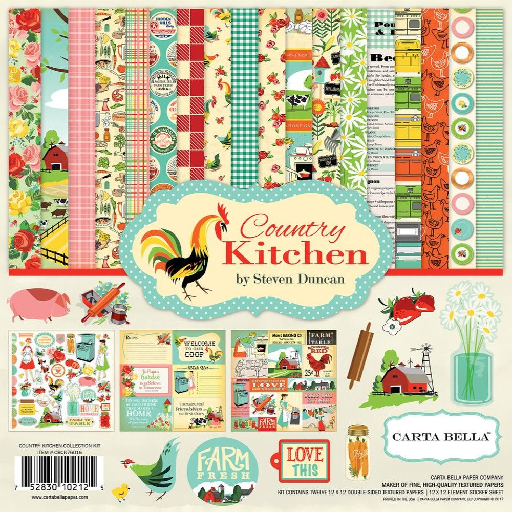 COUNTRY KITCHEN 12x12 collection kit from Carta Bella Paper Co.
