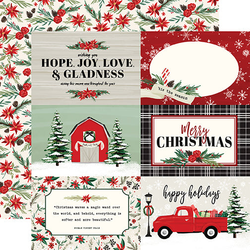 4x6 Journaling Cards - 12x12 double-sided cardstock from Christmas Market Collection by Echo Park Paper Co.