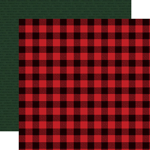 Buffalo Plaid - 12x12 double-sided cardstock from Christmas Market Collection by Echo Park Paper Co.