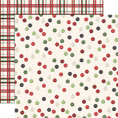 Ornaments - 12x12 double-sided cardstock from Christmas Market Collection by Echo Park Paper Co.