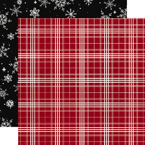 Christmas Plaid - 12x12 double-sided cardstock from Christmas Market Collection by Echo Park Paper Co.
