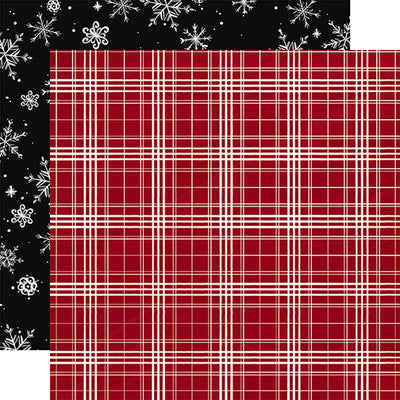 Christmas Plaid - 12x12 double-sided cardstock from Christmas Market Collection by Echo Park Paper Co.