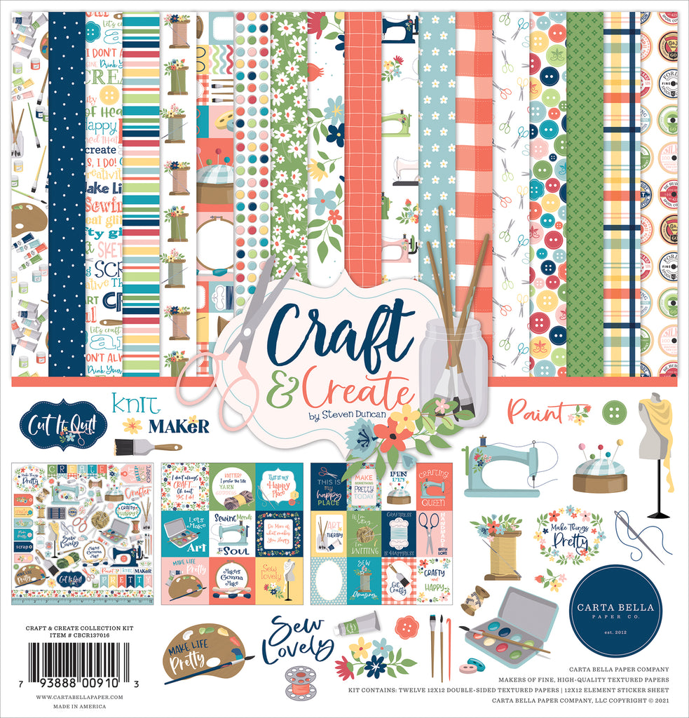 CRAFT & CREATE - 12x12 Collection Kit - Carta Bella – The 12x12 Cardstock  Shop