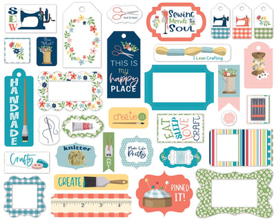 Craft & Create Frames & Tags Die Cut Cardstock Pack. Pack includes 33 different die-cut shapes ready to embellish any project.