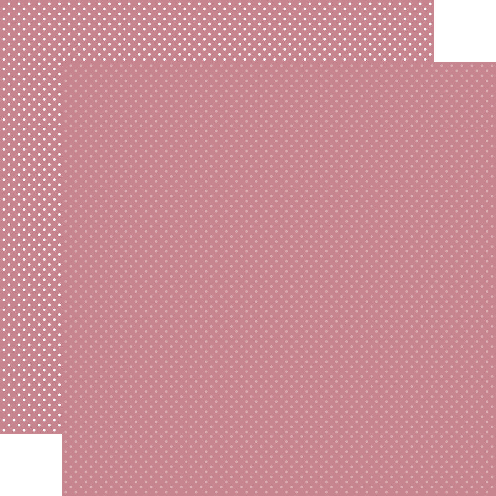 MAUVE DOTS - 12x12 Patterned Cardstock - Carta Bella