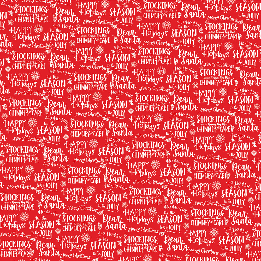 HAPPY HOLIDAYS - 12x12 Patterned Cardstock - Carta Bella
