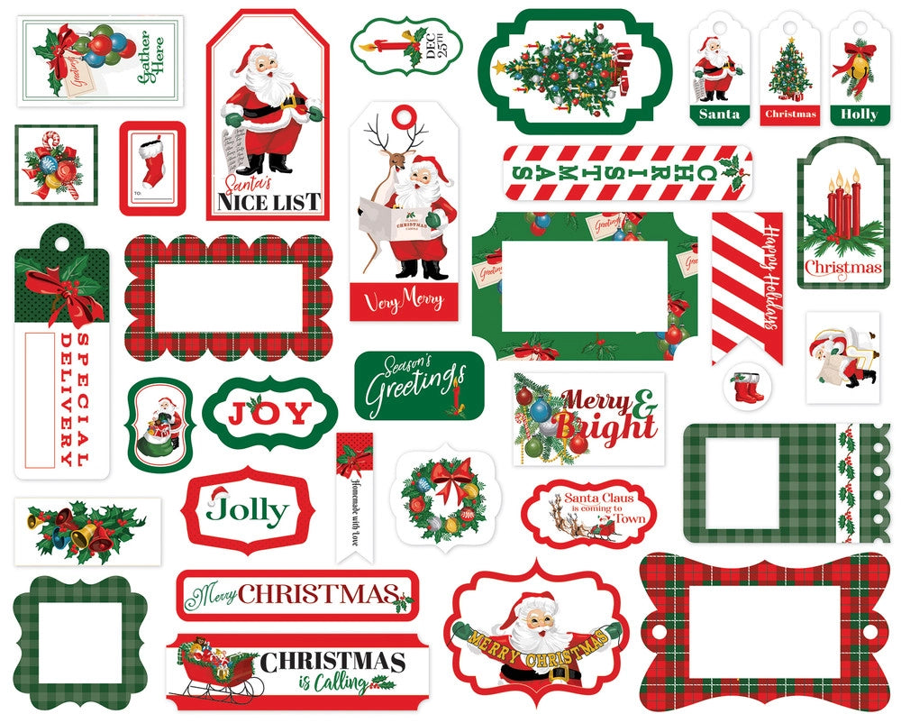 DEAR SANTA Frames & Tags - Carta Bella