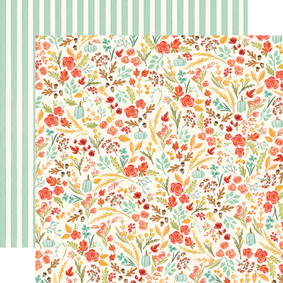 Fall Market "Fall Floral" double-sided 12x12 cardstock from Carta Bella Paper