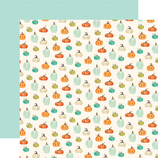 Fall Market "Pumpkin Patch" double-sided 12x12 cardstock from Carta Bella Paper