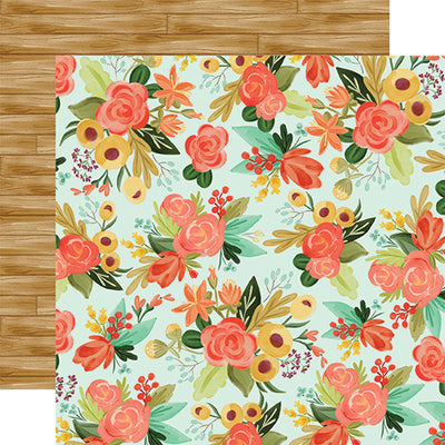 Fall Market "Autumn Floral" double-sided 12x12 cardstock from Carta Bella Paper