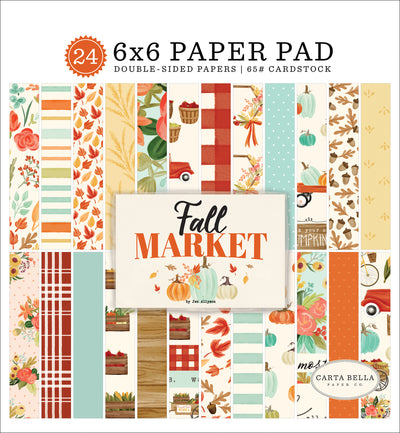 6x6 inch Fall Market Pad with images that coordinate with Fall Market Collection by Carta Bella - 24 sheets