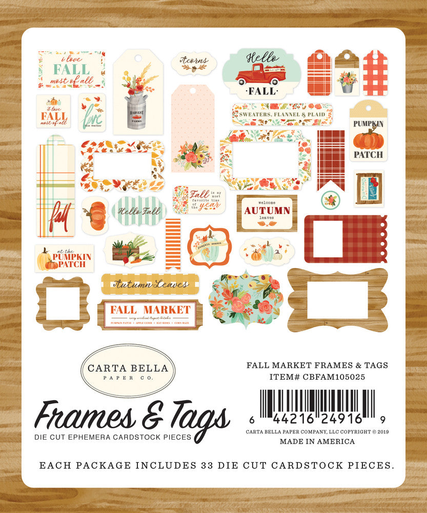 FALL MARKET Frames & Tags - Carta Bella