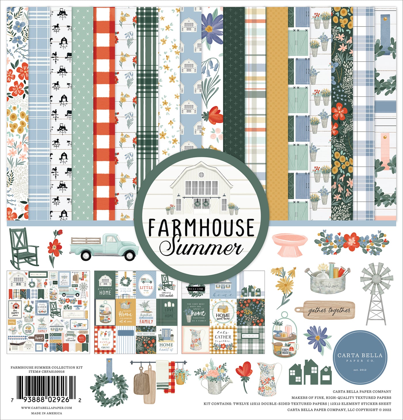 FARMHOUSE SUMMER 12x12 Collection Kit - Carta Bella
