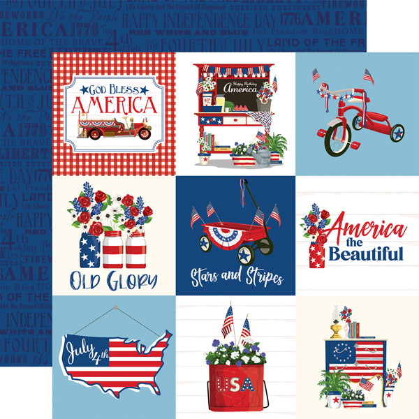 GOD BLESS AMERICA 12x12 Collection Kit - Carta Bella