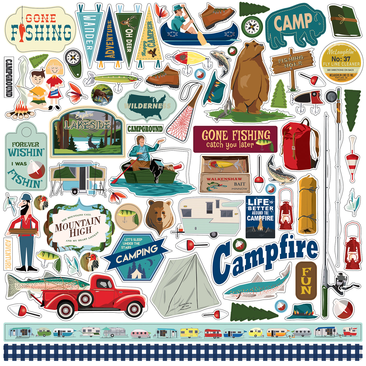 GONE CAMPING 12x12 Collection Kit - Carta Bella