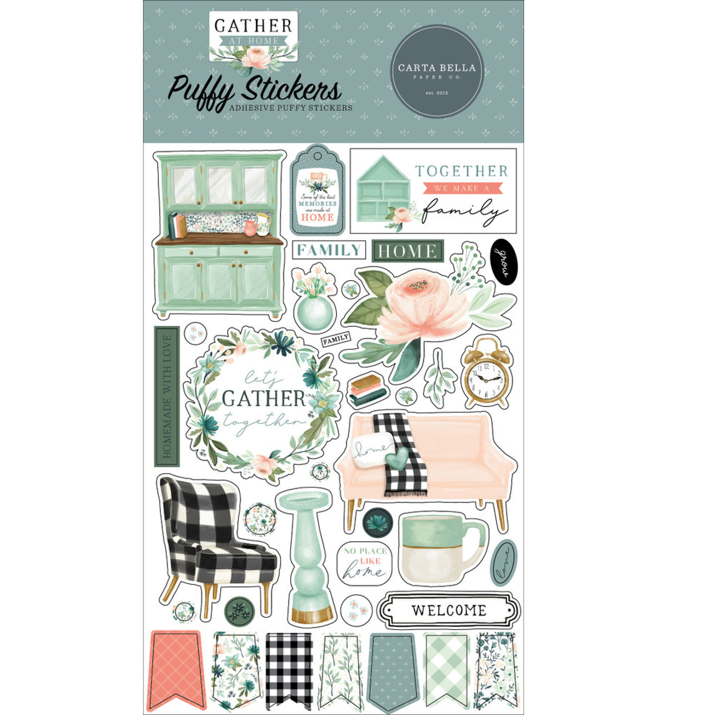 Puffy Stickers from the Gather at Home Collection by Carta Bella Paper