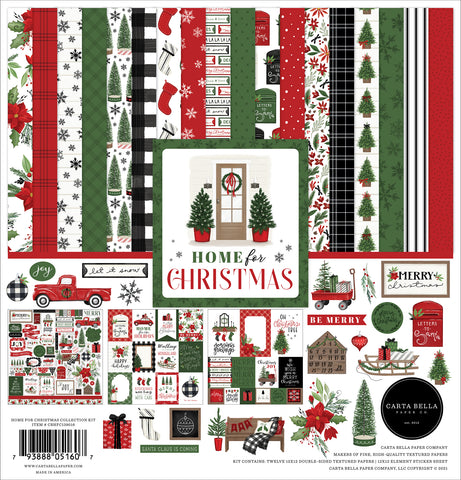 Carta Bella Paper Company Christmas Collection Kit Paper w Coord Black  Cardstock
