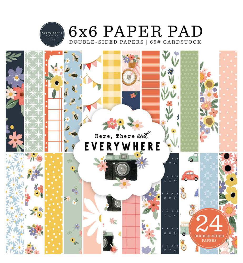 6x6 pad with 24 double-sided sheets. Scaled-down images are great for card making and similar crafts. This pad features lovely spring and floral motifs.