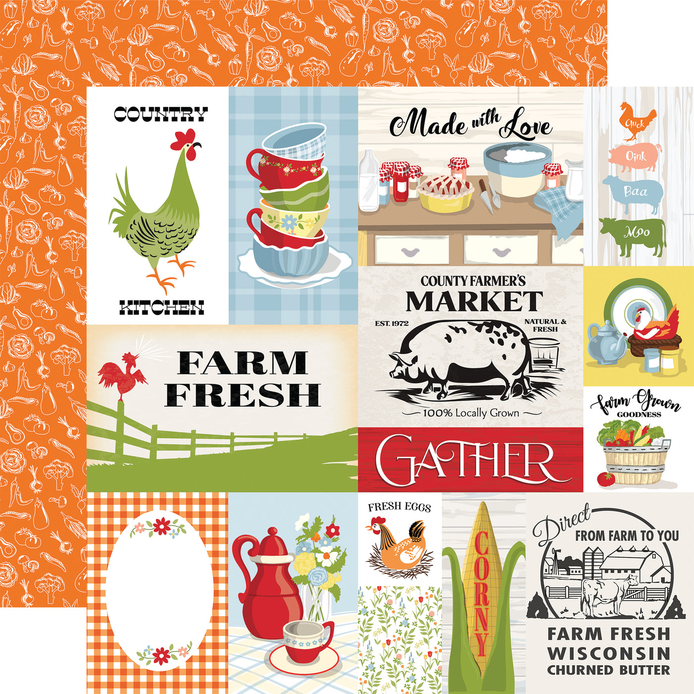 FARMHOUSE LIVING 12x12 Collection Kit - Carta Bella