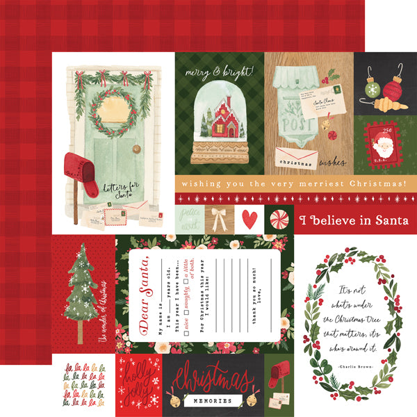Carta Bella Paper - Letters To Santa Collection - Christmas - 12 x 12  Cardstock Stickers - Elements