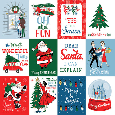 MERRY CHRISTMAS 3X4 JOURNALING CARDS - 12x12 Patterned Cardstock - Carta Bella