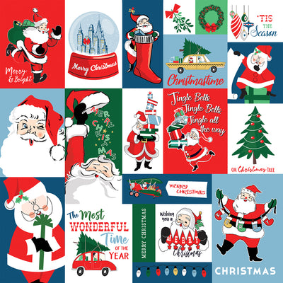 CHRISTMAS SQUARES - 12x12 Patterned Cardstock - Carta Bella