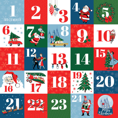 COUNTDOWN TO CHRISTMAS - 12x12 Patterned Cardstock - Carta Bella