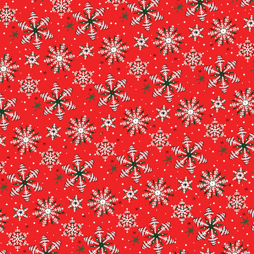 CHRISTMAS SNOW - 12x12 Patterned Cardstock - Carta Bella