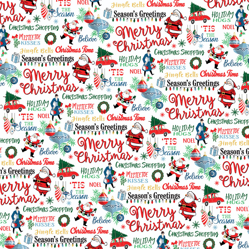 CHRISTMAS SNOW - 12x12 Patterned Cardstock - Carta Bella
