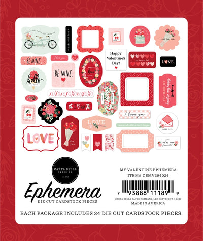 MY VALENTINE Ephemera - Carta Bella