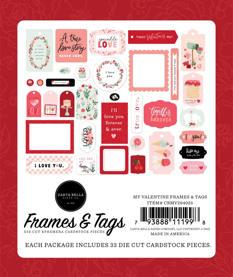 MY VALENTINE Frames & Tags - Carta Bella