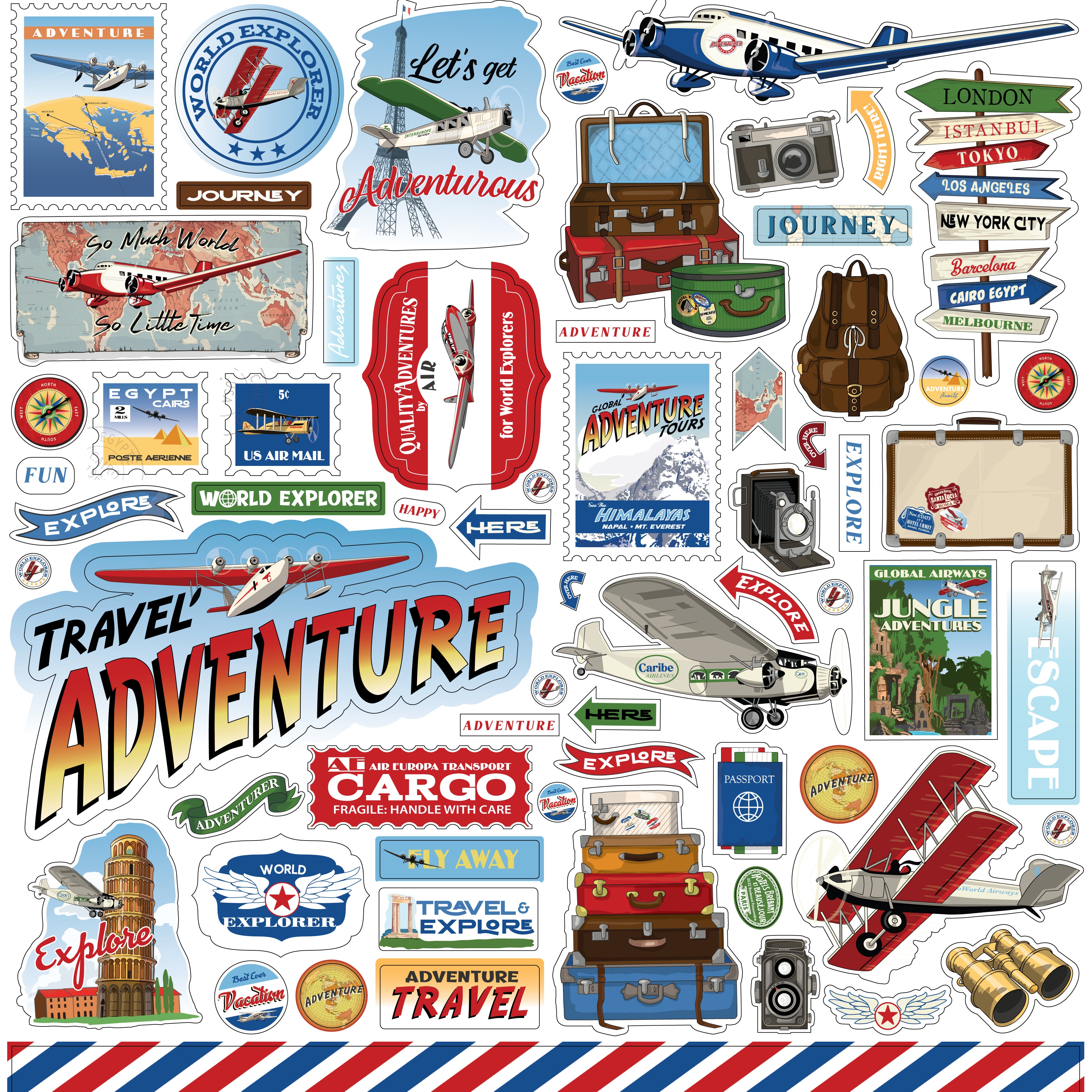 Carta Bella Paper Company Transatlantic Travel Collection Kit 12x12