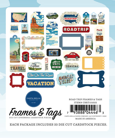 ROAD TRIP Frames & Tags - Carta Bella