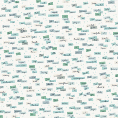WINTER WORDS - 12x12 Patterned Cardstock - Carta Bella
