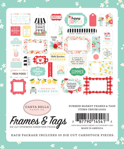 SUMMER MARKET Frames & Tags - Carta Bella