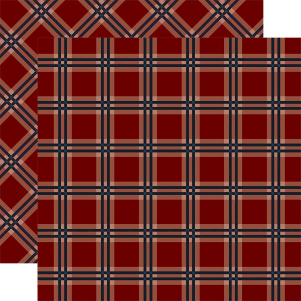 RED TATTERSALL Tartan patterned 12x12 cardstock