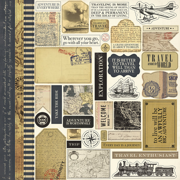 TRANSATLANTIC TRAVEL 12x12 Collection Kit - Echo Park