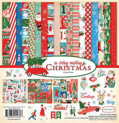 A Very Merry Christmas 12x12 collection kit from Carta Bella