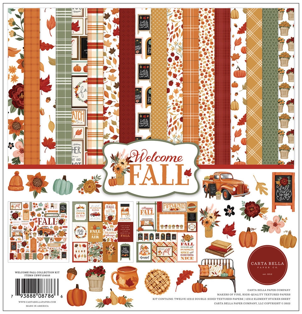 WELCOME FALL 12x12 Collection Kit - Carta Bella