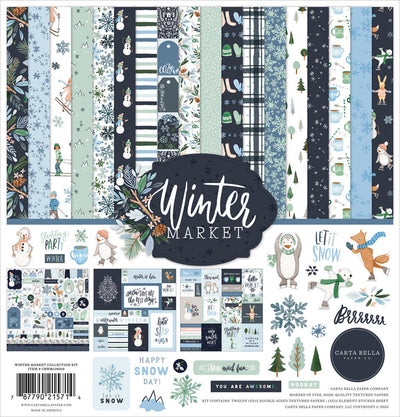 The frigid tones of winter in the Winter Market Collection will make you want to snuggle up somewhere warm. Chilly, wintry colors are perfect for so many cool projects (pun intended ♥).